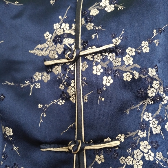 Vintage 90s Y2K Traditional Chinese Genuine Silk Qipao Top - Picture 10 of 10